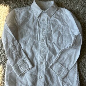 Boys White Button-Up Shirt